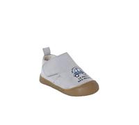 VERTBAUDET Chaussons à scratchs bébé en cuir souple bleu imprimé 25