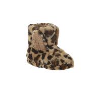 VERTBAUDET Chaussons montants imitation fourrure enfant beige imprimé 32/33