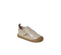 Chaussons scratchés bébé en cuir souple or 24