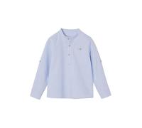 VERTBAUDET Chemise col Mao en Coton/Lin garçon Manches Retroussables Bleu Ciel 3A