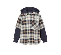 VERTBAUDET Chemise Double matière Effet 2 en 1 garçon Carreaux Blanc 5A