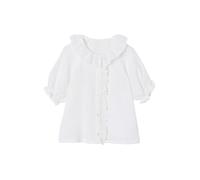 VERTBAUDET Chemise Fille Broderie Anglaise Manches Courtes écru 3A
