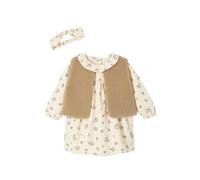 VERTBAUDET Coffret bébé Robe + Gilet + Bandeau Vanille 9M(71CM)