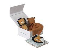 VERTBAUDET Coffret Cadeau 3 pièces : Doudou Lange + hochet + Livre imagier Tanzanie TU