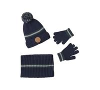 VERTBAUDET Coffret Noël Bonnet Renne + Snood + moufles/Gants garçon Marine 4/6A