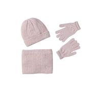 VERTBAUDET Coffret Noël Fille Bonnet + Snood + moufles/Gants Rose poudré 2/3A