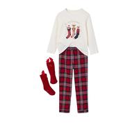 VERTBAUDET Coffret Noël Pyjama et Chaussettes Fille Rouge 10A