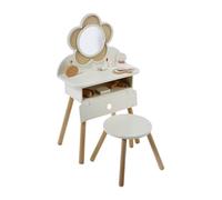 Coiffeuse cannage + accessoires en bois FSC® écru TU