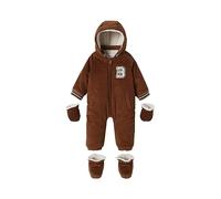 VERTBAUDET Combi-pilote en velours côtelé bébé avec pieds et moufles détachables beige 24M(86CM)