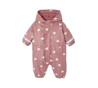 VERTBAUDET Combinaison de pluie imprimée à capuche bébé doublée polaire vieux rose 6M(67CM)