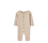 VERTBAUDET Combinaison en côtes bébé manches longues beige chiné 1M - 54CM