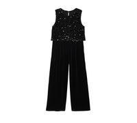 VERTBAUDET Combinaison fille bi-matière sequins et velours noir 10A