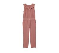 VERTBAUDET Combinaison longue cérémonie en gaze de coton fille col en broderie anglaise vieux rose 8A