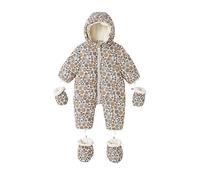 VERTBAUDET Combipilote bébé fille fleurie doublée polaire BEIGE CLAIR IMPRIME 6M(67CM)