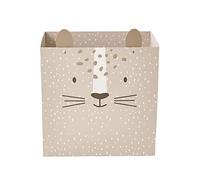 VERTBAUDET Corbeille en carton pliable Tigre beige TU