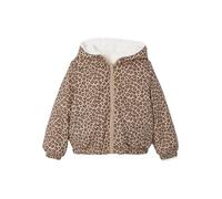 VERTBAUDET Coupe Vent Fille à Capuche Réversible Léopard beige 9A