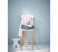 Plaid bébé en polaire minky et molleton STELLA rose 75X100