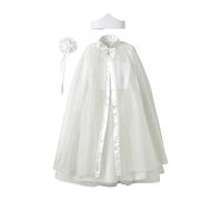 VERTBAUDET Déguisement de Princesse avec Cape, Baguette et Couronne Blanc 3/4A