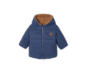 VERTBAUDET Doudoune à Capuche Bébé Réversible Zippé Sherpa marine 6M(67CM)