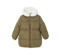 VERTBAUDET Doudoune fille longue à capuche kaki 4A