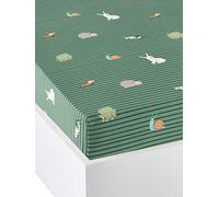 VERTBAUDET Drap-Housse Enfant Bio Coton Bio Évolutif Vert 90X200