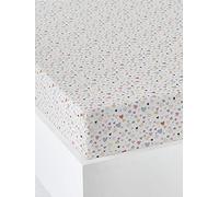 VERTBAUDET Drap-Housse Enfant Coeurs en Fete écru/Multicolore 90X190