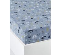 VERTBAUDET Drap-Housse Enfant Coton Évolutif Bleu 90X140