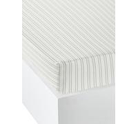 VERTBAUDET Drap-Housse Enfant Coton Évolutif Ivoire rayé 90X190