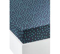 VERTBAUDET Drap-Housse Enfant Coton Évolutif Marine/Vert 90X140
