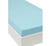 VERTBAUDET Drap-Housse Enfant en Jersey Extensible Uni Bleu 90X140