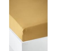 Drap-housse uni bébé moutarde 70X140