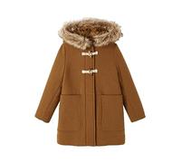 VERTBAUDET Duffle-coat à capuche fille drap de laine camel 14A
