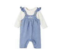 VERTBAUDET Ensemble 2 pièces naissance salopette en denim + body stone 9M(71CM)