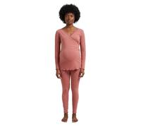 Ensemble 2 pièces pyjama grossesse et allaitement coton biologique* vieux rose 46/48
