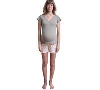 VERTBAUDET Ensemble 2 pièces Pyjama Short Grossesse et Allaitement écru 42/44