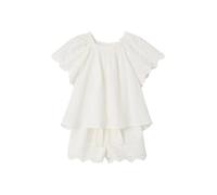VERTBAUDET Ensemble 2 Pièces Short Fille Manches Volantées blanc 4A