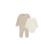 VERTBAUDET Ensemble 3 pièces mixte bébé naissance beige chiné NAISSANCE(50CM)