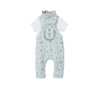 VERTBAUDET Ensemble 3 pièces naissance salopette + body + foulard bleu 9M(71CM)