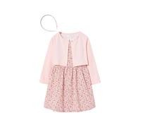 VERTBAUDET Ensemble 3 Pièces Robe Cardigan Serre Tête Fille rose pâle 4A