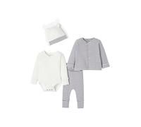 VERTBAUDET Ensemble bébé évolutif mixte body + legging + cardigan + bonnet bleu 9M(71CM)