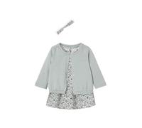 VERTBAUDET Ensemble bébé Fille 3 pièces Robe Cardigan Bandeau Bleu grisé 18M(81CM)