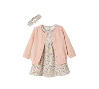VERTBAUDET Ensemble bébé Fille 3 pièces Robe Cardigan Bandeau Corail 12M(74CM)