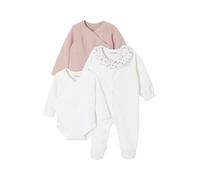 VERTBAUDET Ensemble bébé fille pyjama body gilet coffret cadeau naissance rose NAISSANCE(50CM)