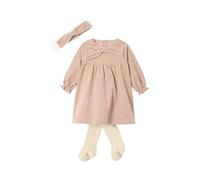 VERTBAUDET Ensemble bébé Fille Robe Bandeau Collants Coffret Cadeau Noël Rose poudré 12M(74CM)