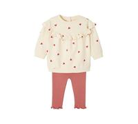 VERTBAUDET Ensemble bébé Fille Sweat à Volant + Legging écru 9M(71CM)