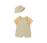 VERTBAUDET Ensemble bébé garçon salopette et bob cappuccino 3M(60CM)
