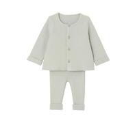 VERTBAUDET Ensemble bébé mixte gilet pantalon en tricot vert d'eau NAISSANCE(50CM)