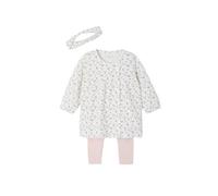 VERTBAUDET Ensemble bébé Naissance 3 pièces Bandeau, Robe à Motifs et Legging Nude imprimé 6M(67CM)