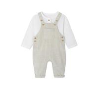 VERTBAUDET Ensemble bébé naissance cérémonie chemise salopette en lin et coton argile 18M(81CM)