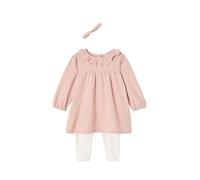 VERTBAUDET Ensemble bébé Naissance Robe + Legging + Bandeau Rose 3M(60CM)
